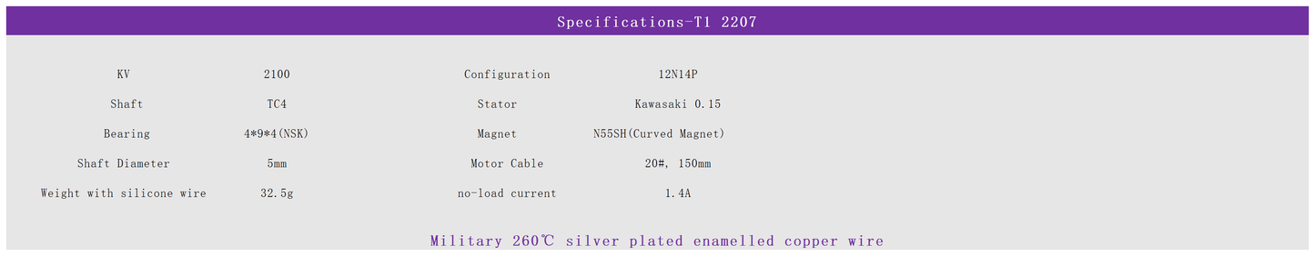 EXTREME RC T1-2207 1950KV/2085KV FPV UAV motors fpr 5 inch Fpv Drone Motors